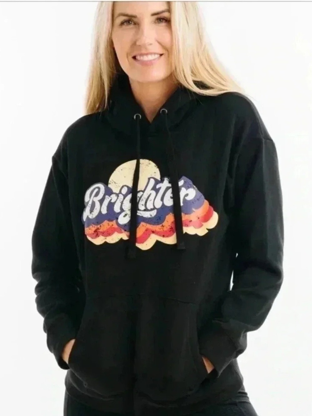 ZYIA Black Brighter Pocket Hoodie, size M